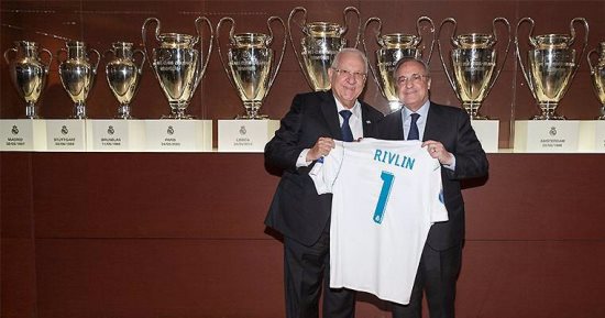 بالصور.. الرئيس الإسرائيلى يزور نادى ريال مدريد