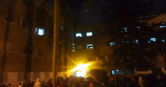 تداول فيديو لحريق مبنى الفتيات بالمدينة الجامعية فى سموحة بالإسكندرية