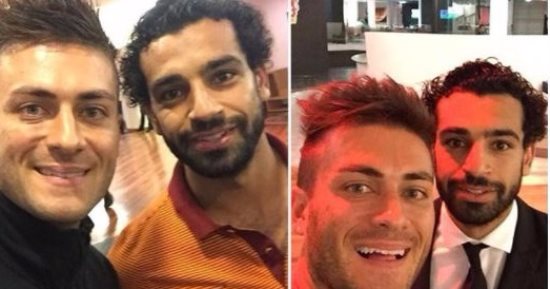 الإيطالى توماس سجرازيوسو ينشر صورة له مع محمد صلاح بعد غنائه "بحلم بمكان"