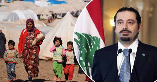 بعد استقالة الحريرى.. مصير غامض لأزمة اللاجئين السوريين فى لبنان..رئيس الوزراء المستقيل تمسك بإعادتهم لسوريا بالتعاون مع الأمم المتحدة ودون إجبار..ورفض تدخل حزب الله..وإعادة التوطين خيار مطروح حال تعقد الأوضاع