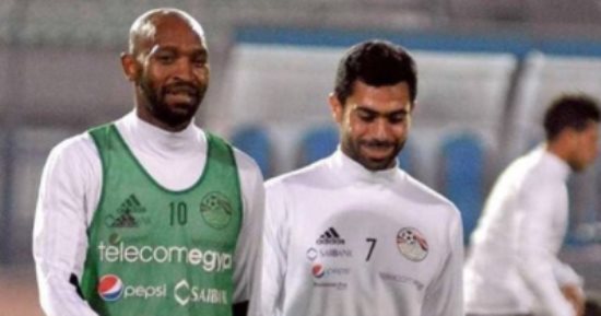 شاهد.. أحمد فتحى مع شيكابالا فى تدريب المنتخب استعداد لمباراة غانا