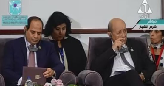 الرئيس وزير الخارجية الفرنسى يشهدان جلسة محاكاة مجلس الأمن بمنتدى الشباب