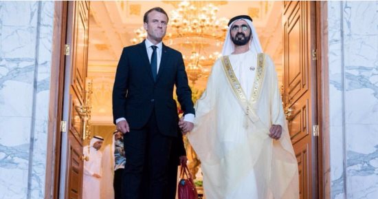 محمد بن راشد ينشر صور مع ماكرون ويعلق: فرنسا شريكنا الثقافى والحضارى