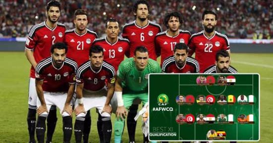الكاف يكشف النقاب عن أفضل 11 لاعبا بتصفيات أفريقيا المونديالية.. محمد صلاح وحجازى يرفعان راية المصريين.. استبعاد الحضرى علامة استفهام.. سيطرة عربية على التشكيلة المثالية.. والدورى الإنجليزى صاحب الكلمة العليا