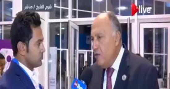 بالفيديو..سامح شكرى: وزير خارجية فرنسا كان مبهورا بتنظيم فعاليات منتدى شباب العالم