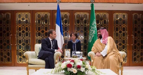 بالصور.. ولى العهد السعودى وماكرون يبحثان التعاون بين البلدين
