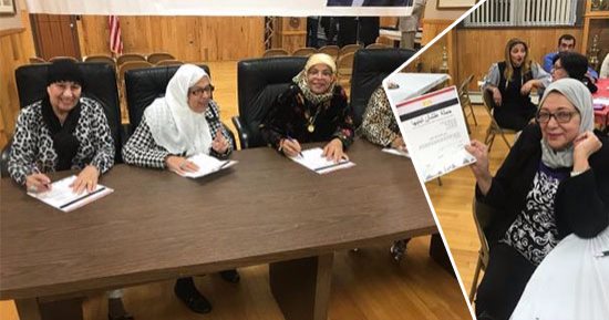 انطلاق حملة "علشان تبنيها" فى أمريكا.. الجالية المصرية ترفع شعارات تأييد الرئيس السيسي وتنظم حملات توعية.. إقبال متزايد من السيدات على توقيع الاستمارات.. ورعاة الحملة: نريد استمرار مسيرة الإصلاح والتنمية