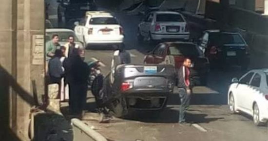 إصابة 4 أشخاص فى حادث انقلاب سيارة بطريق الفيوم الصحراوى