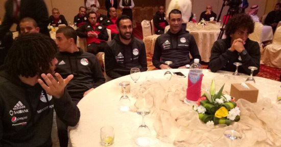 صور.. حفل تكريم لاعبى المنتخب الوطنى بالسعودية