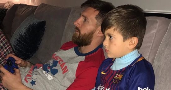 صراع "بلاى ستيشن" بين ميسى وابنه تياجو: برشلونة 3-1 ريال مدريد