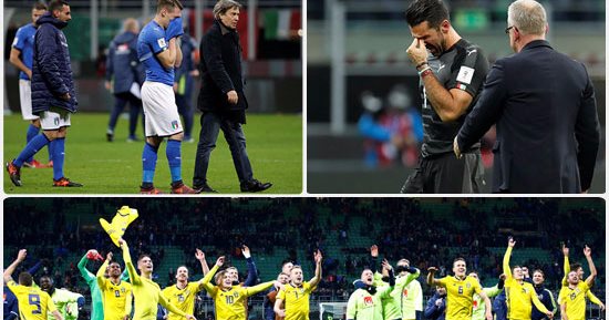 زلزال إقصاء إيطاليا من تصفيات المونديال أمام السويد مستمر.. استقالة رئيس اتحاد الكرة خلال ساعات.. مطالبات بتغيير جذرى فى خريطة الطليان.. وبوفون يبتعد عن يوفنتوس بسبب صدمة الفشل فى الصعود لكأس العالم