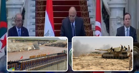 "إعلان القاهرة" لوزراء خارجية مصر وتونس والجزائر حول ليبيا: نرفض التدخل العسكرى ونعمل على تسوية سلمية شاملة.. الجيهناوى: إطالة أمد الأزمة يؤثر على أمن دول الجوار.. "مساهل": نقول لليبيين "نحن معكم"