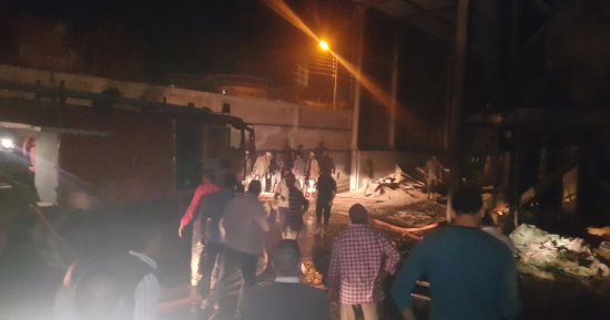 حريق بمطحن دسوق بكفر الشيخ بسبب "ماس كهربائى"