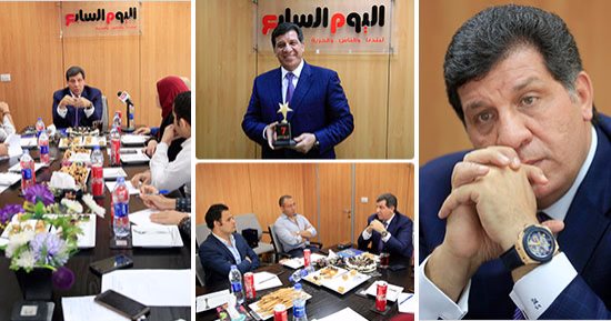 رجل الأعمال والخبير السياحى أشرف شيحة فى ندوة "اليوم السابع":"الكراسى بتحارب بعضها فى الوزارات" ولابد من دمج السياحة والطيران.. ولو كنت وزيرا للسياحة "كنت هلغى الوزارة" .. "هنتخب السيسى مرة واتنين وتلاتة" 