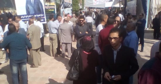 إقبال كثيف على صناديق الاقتراع فى انتخابات نادى المنيا الرياضى