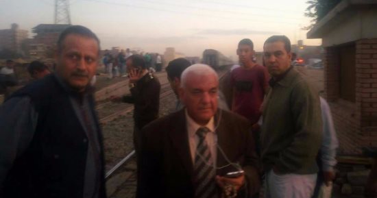 أسماء المصابين بحادث تصادم ونش عملاق بقطار ميت حلفا فى قليوب 