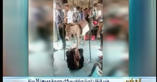 فيديو.. وزير النقل ساخرا من صورة حمار  بـ"قطار منوف": "يا ترى دفع ولا لأ"