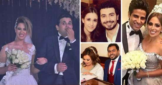 صور.. نجوم مسرح مصر داخل القفص الذهبى.. ويزو بدأت الخطوبة فى يناير وأتمت الزفاف أمس.. حمدى الميرغنى وإسراء عبد الفتاح قصة حب من الكواليس للمأذون.. محمد أنور يخطف نوران عصام.. ومصطفى خاطر احتفل فى منطقته