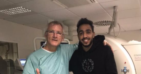 كهربا من ألمانيا: "الحمد لله أطمنت على نفسى ومستمر في العلاج"