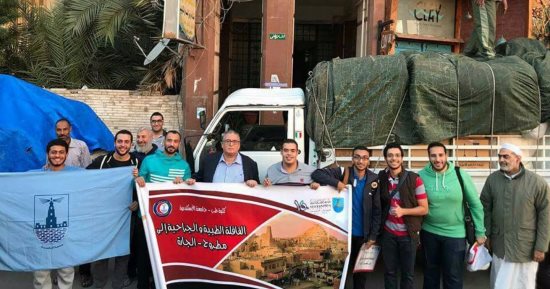 صور .. جامعة الإسكندرية تنظم قافلة طبية واجتماعية لمطروح وواحة جارة أم الصغير
