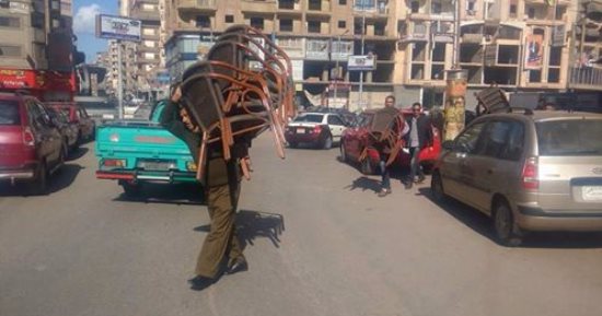 تحرير 3481 محضر إشغال طريق و مخالفات متنوعة بحملة مرافق بالمنصورة