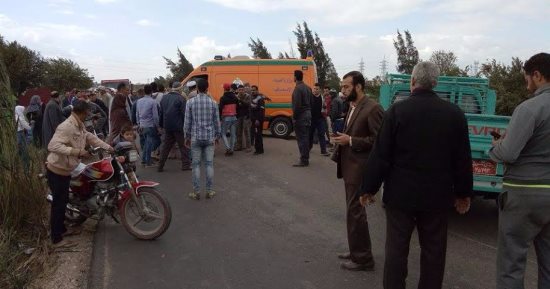 إصابة طالبين فى حادث تصادم سيارة ملاكي وأخري نقل بالمنوفية
