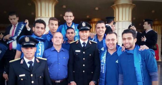 طلاب جامعة بنها يزورون كلية الشرطة ضمن وفد طلاب الجامعات 
