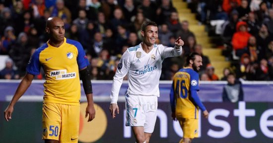 رونالدو ينافس نيمار على لقب الأفضل بالجولة الخامسة لدورى أبطال أوروبا