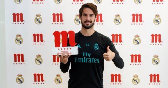 إيسكو أفضل لاعبى ريال مدريد فى أكتوبر 