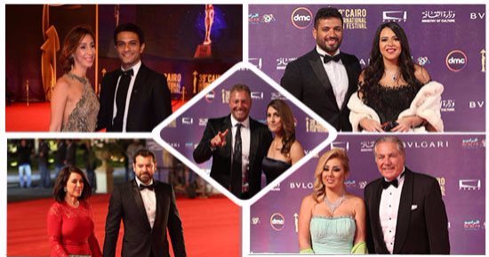 صور.. كل الأحبة اثنين اتنين.. الكابلز  على "الريد كاربت" فى مهرجان القاهرة السينمائى.. عمرو يوسف وكندة علوش تألق من نوع خاص.. دلال عبد العزيز تبكى بعد تكريم سمير غانم.. وظهور غادة عادل وزوجها ينفى شائعة طلاقهما