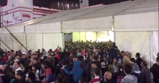 لجنة انتخابات الزمالك تطلب إخلاء الخيمة من الأعضاء باستثناء المرشحين