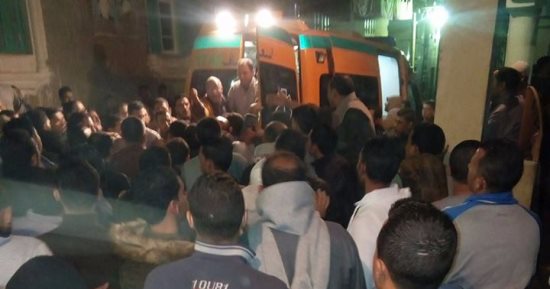 تشييع جثمان شهيد المنوفية بأحداث العريش بمسقط رأسه بقشطوخ