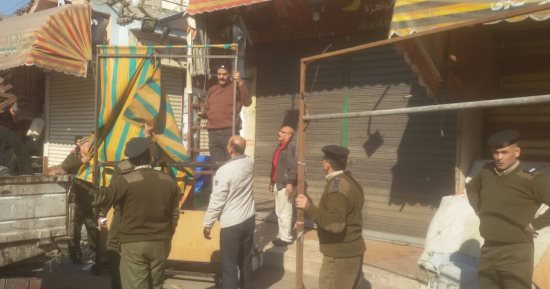 حملات لإزالة الإشغالات ببولاق أبو العلا وتقليم الأشجار بالشرابية