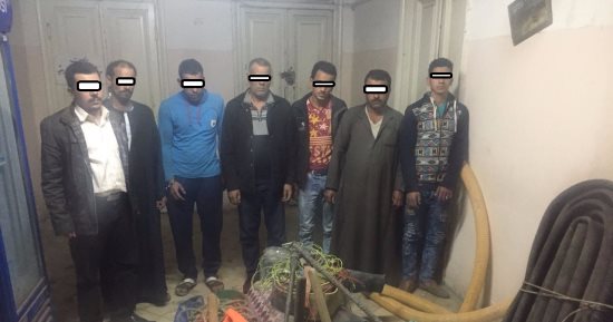 ضبط تشكيل عصابى أثناء سرقتهم محول كهرباء بقرية المراشدة بقنا  