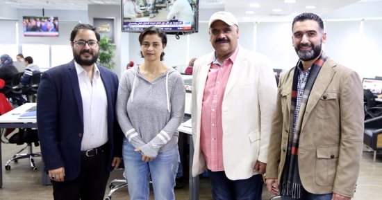 صور.. نجما الخليج داوود حسين وأحمد إيراج فى جولة باليوم السابع