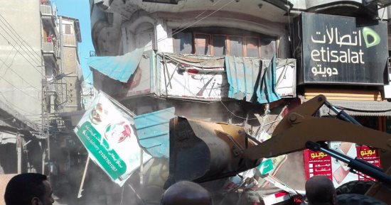 إزالة 40 حالة إشغال طريق فى حملة إشغالات بمركز فارسكور بدمياط