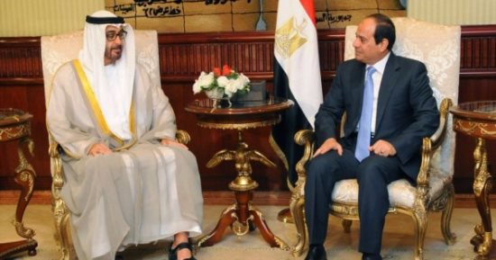 محمد بن زايد معزيا السيسى: نثق بنجاح مصر وشعبها فى التغلب على كافة التحديات