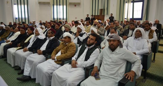 عمد ومشايخ مطروح ينددون بالإرهاب بحضور المحافظ علاء أبو زيد
