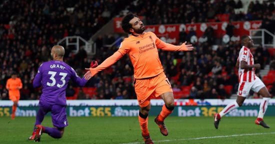 ملخص لمسات وأهداف محمد صلاح أمام ستوك سيتى 