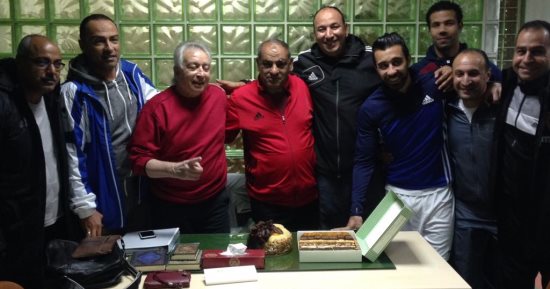 صور.. طلائع الجيش يحتفل بعيد ميلاد حلمى طولان 