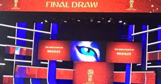 وزير الرياضة ينشر صورة لقاعة حفل قرعة كأس العالم: "مش مهم المجموعة"