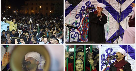 محمود التهامى يحتفل بالمولد النبوى فى الحسين وسط حضور كبير للسياح