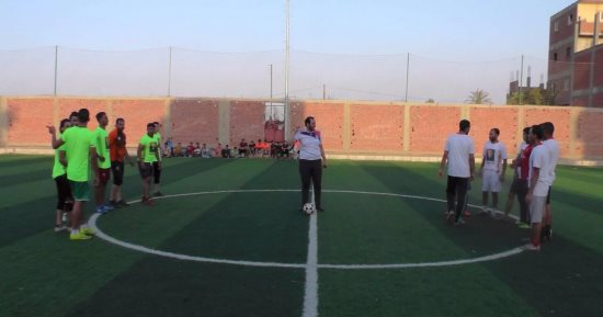 نجوم النادى الأهلى يشاركون فى إفتتاح ملعب الشبراوين بالشرقية