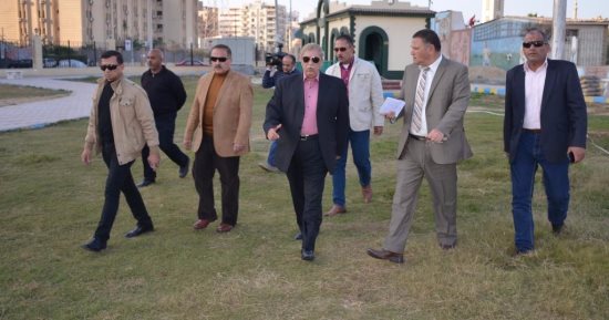 محافظ الإسماعيلية يتفقد حديقة الشيخ زايد والنافورة الراقصة