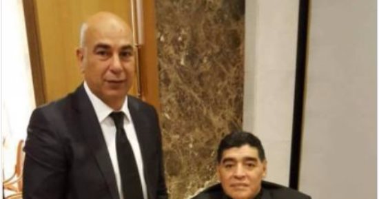"المصرى" ينشر صورة حسام حسن مع مارادونا فى قرعة كأس العالم بروسيا