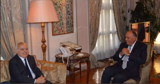  سامح شكرى يستقبل المبعوث الأممى الخاص إلى ليبيا بمقر وزارة الخارجية