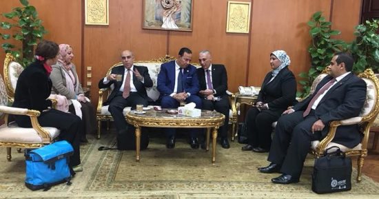 رئيس جامعة المنوفية يستقبل رئيس الجامعة الفرنسية