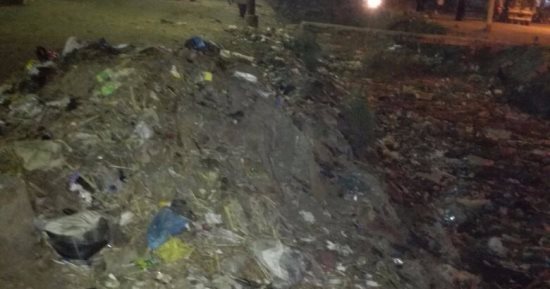 صور.. امتلاء ترعة قرية النجيلة بالبحيرة بالقمامة ونفايات الحيوانات