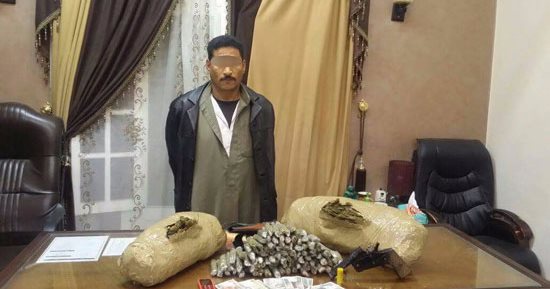 حبس عاطل 4 أيام على ذمة التحقيق بعد ضبطه وبحوزته كيلو بانجو فى السلام 