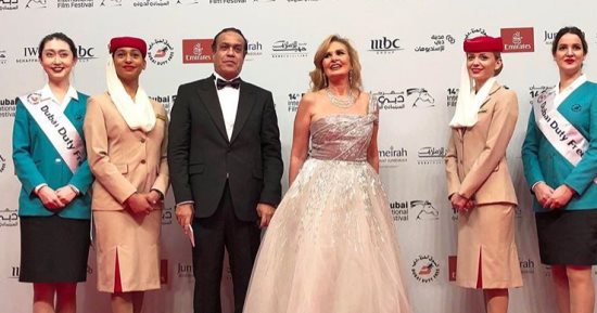 يسرا ومنة شلبى وهنيدى وأحمد حلمى ومنى زكى على السجادة الحمراء بمهرجان دبى